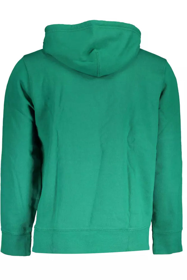 Sweat à capuche en coton vert avec logo