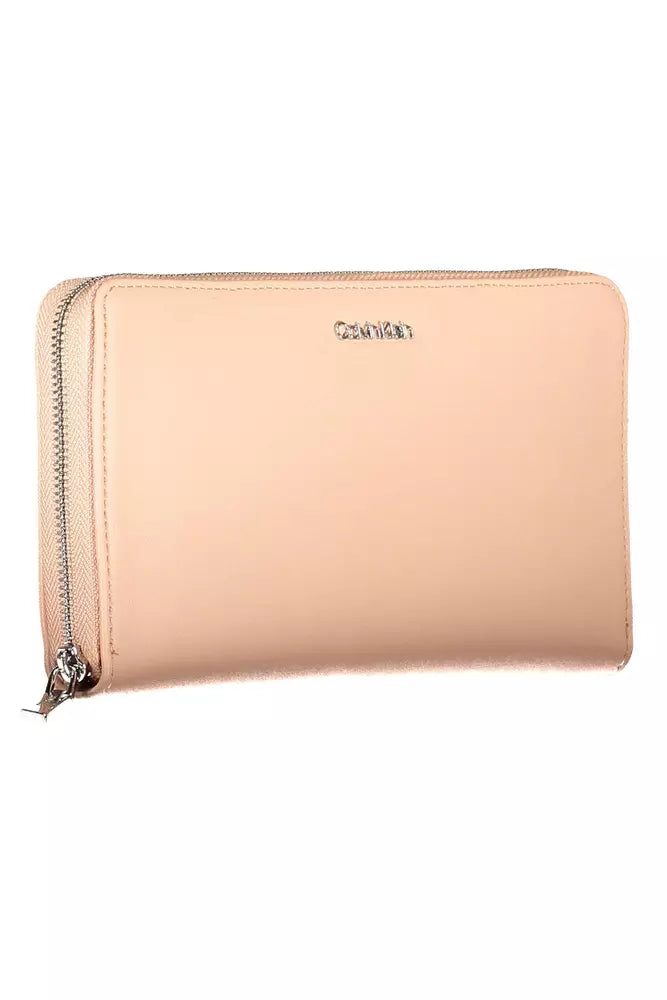 Chic Pink Polyethylene Wallet with RFID Blocking