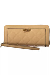 Beige Chic Wallet with Contrasting Accents