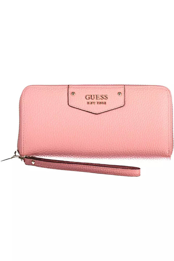 Chic Pink Wallet with Contrasting Details