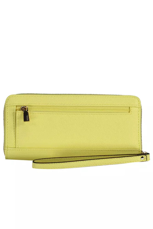 Portefeuille compact en polyéthylène jaune chic