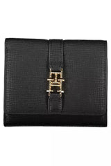 Elegant Black Polyethylene Trifold Wallet