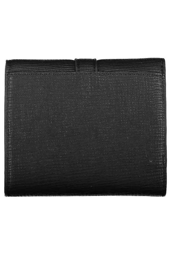 Elegant Black Polyethylene Trifold Wallet