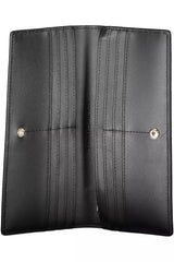 Elegant Black Zip Wallet with Secure Closure