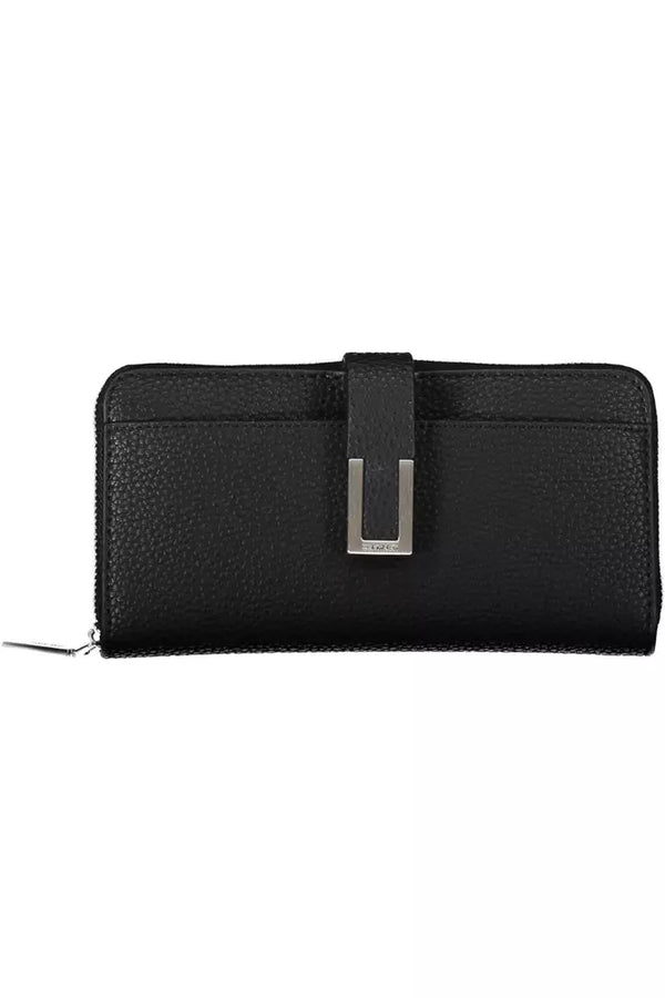 Elegant Five-Compartment Black Wallet