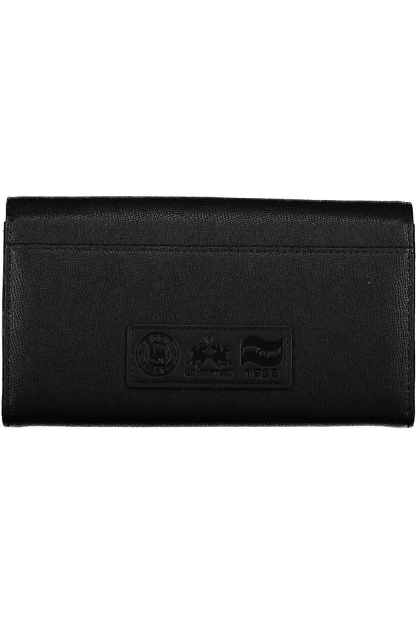 Elegant Black Polyethylene Wallet with Logo