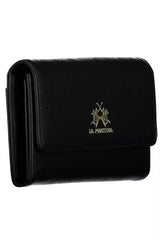 Elegant Black Polyethylene Wallet with Logo