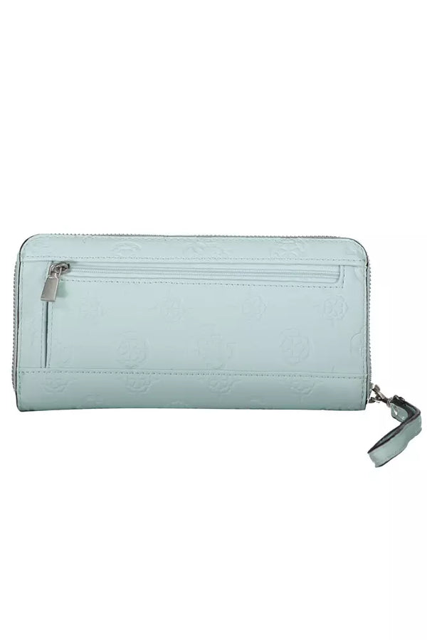 Light Blue Polyethylene Women Wallet