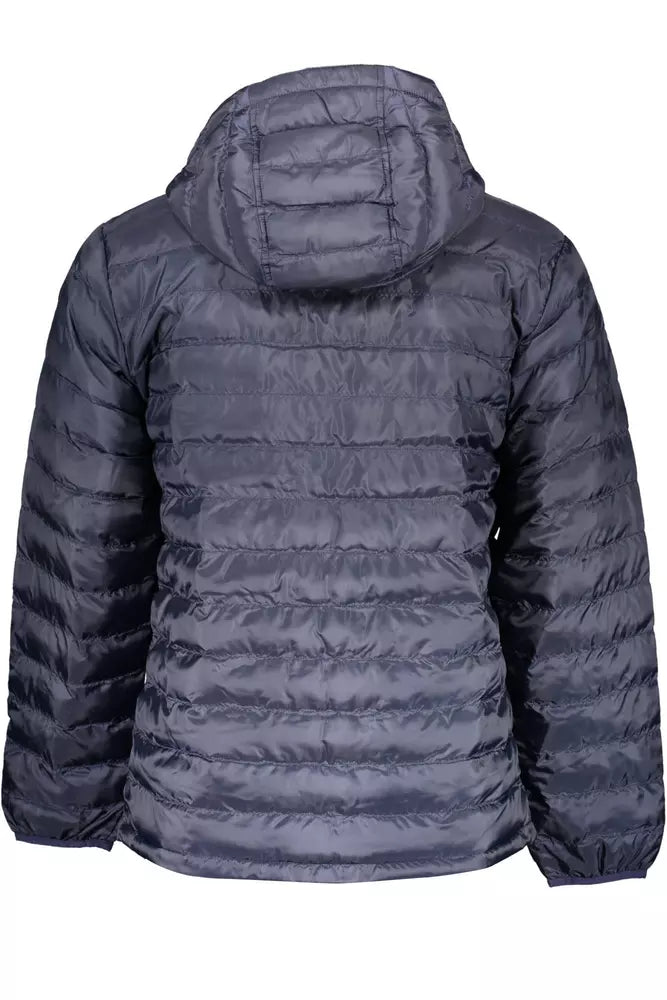 Veste à capuche bleu chic avec logo brodé