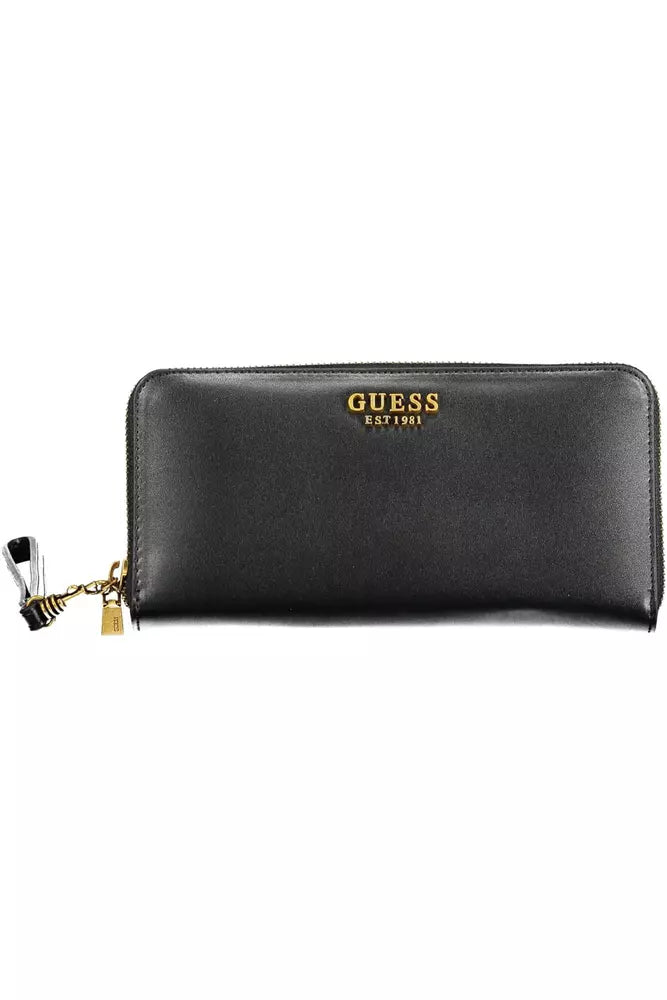 Chic Black Polyethylene Multi-Trampart Wallet