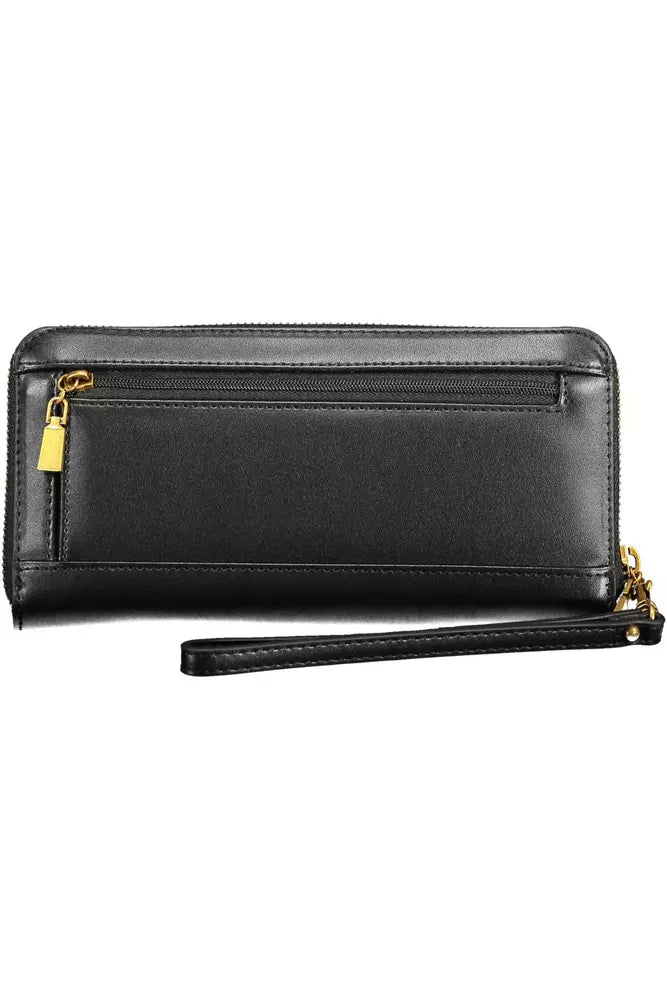 Billetera multi-compatibilidad de polietileno negro elegante