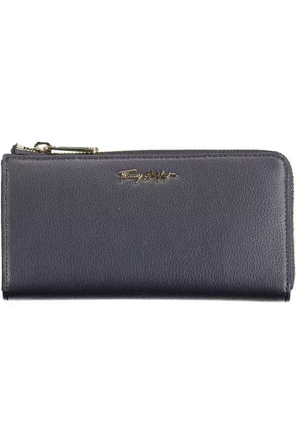 Chic Blue Polyethylene Wallet with Logo