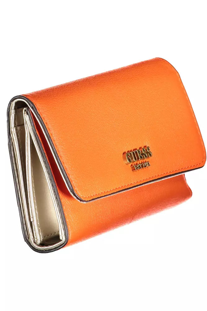 Chic Orange Brieftasche mit kontrastierenden Details