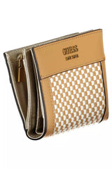 Elegant Brown Compact Wallet with Secure Closure