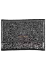 Chic Black Leder Brieftasche mit mehreren Fächern