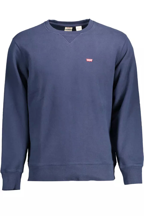 Chic Blue Cotton Sweatshirt für Männer