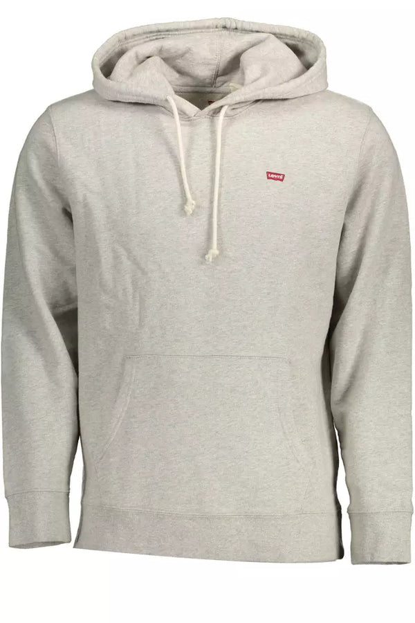 Essentielles graues Kapuzen -Sweatshirt für Männer