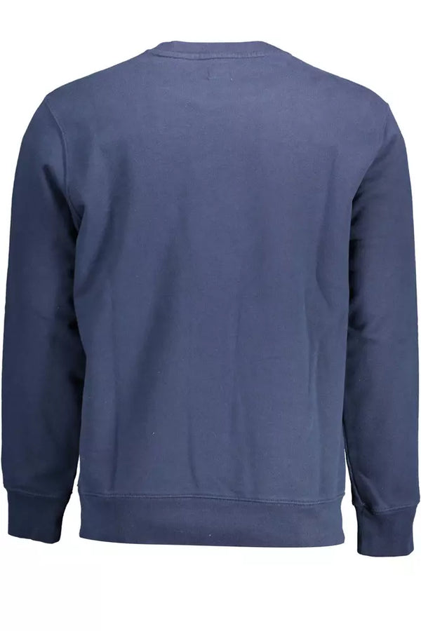 Chic Blue Cotton Sweatshirt für Männer