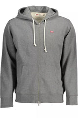 Hoodie zip gris classique avec logo