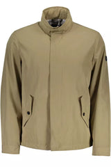 Chaqueta deportiva de manga larga de beige elegante