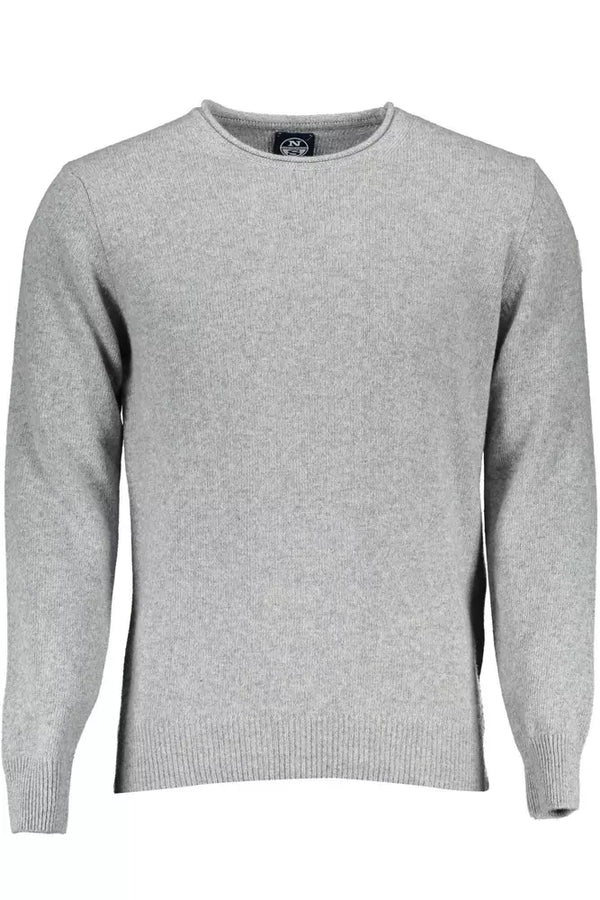 Eleganter grauer Wollpullover