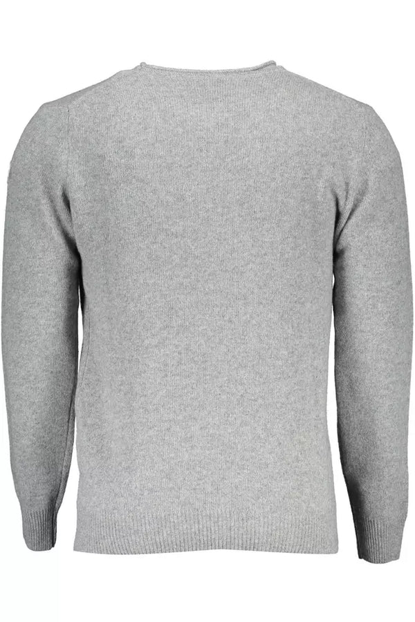 Eleganter grauer Wollpullover