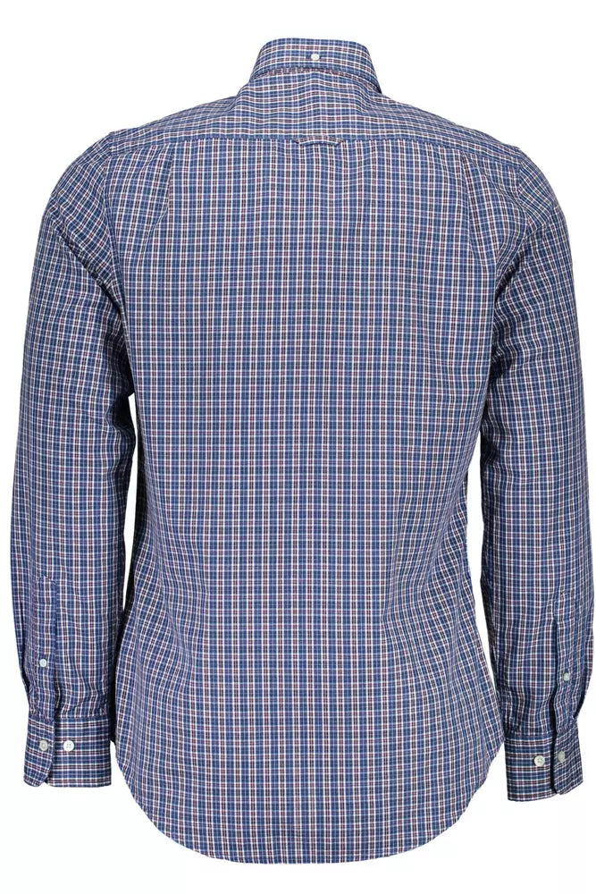 Chemise boutonnée à manches longues élégantes Slim Fit