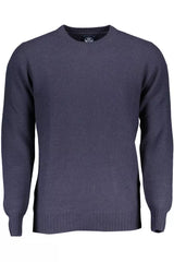 Eleganter blauer Wollpullover für Männer