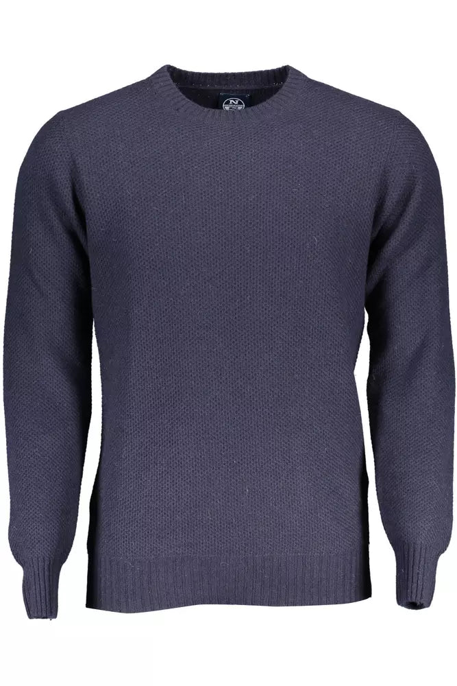 Elegant Blue Wool-Blend Sweater for Men