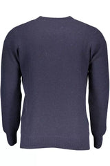 Pull à mélange en laine bleu élégant pour les hommes