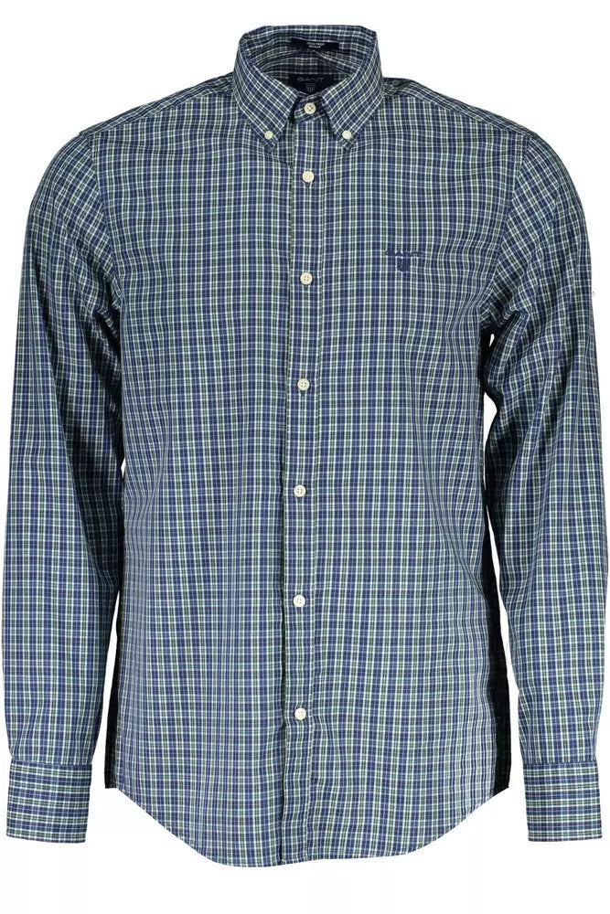 Chemise verte boutonnée élégante à manches longues