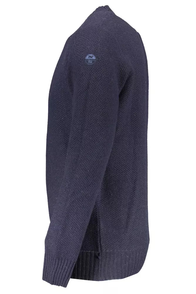 Eleganter blauer Wollpullover für Männer