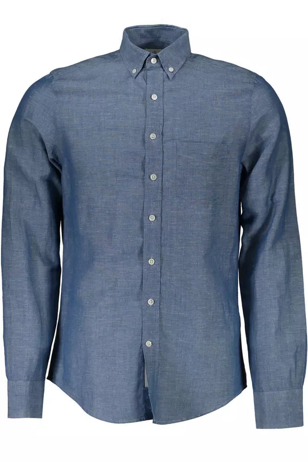 Elegante camicia di lino a maniche lunghe