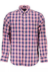 Classica camicia a maniche lunghe in cotone blu