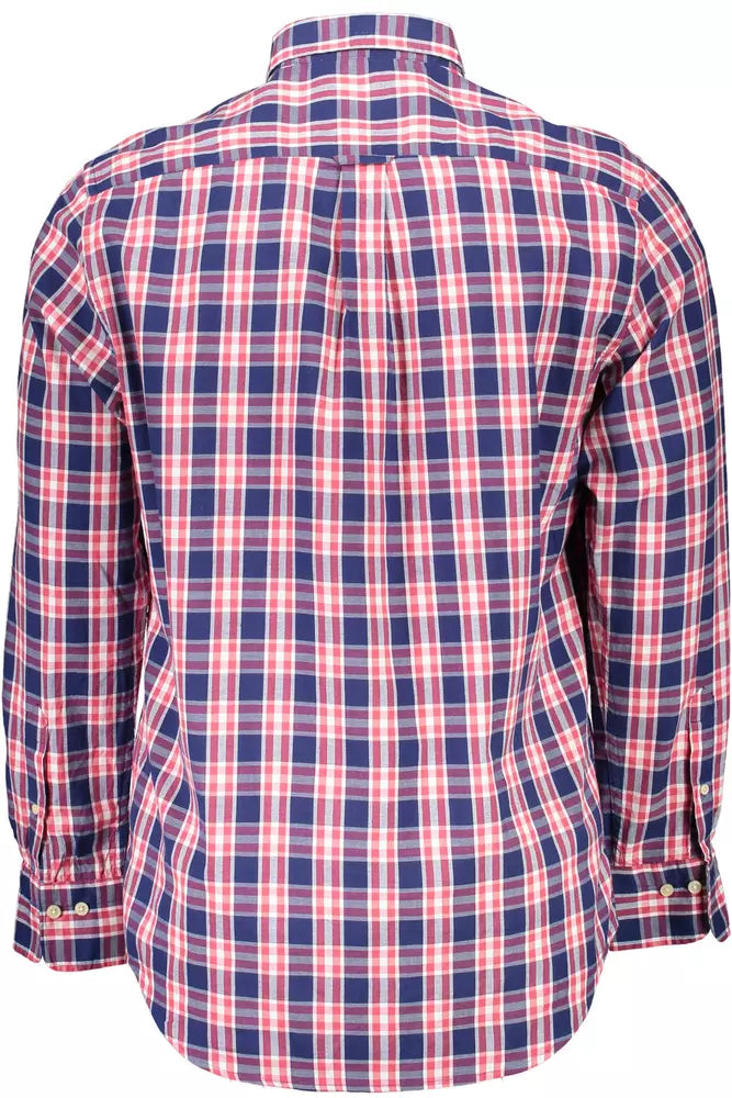 Classica camicia a maniche lunghe in cotone blu