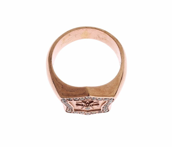 Chic Pink Gold Plated Sterling Silber Ring