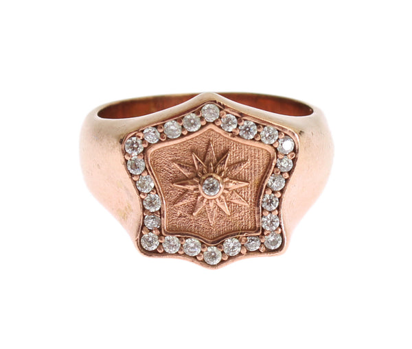 Chic Pink Gold Plated Sterling Silber Ring