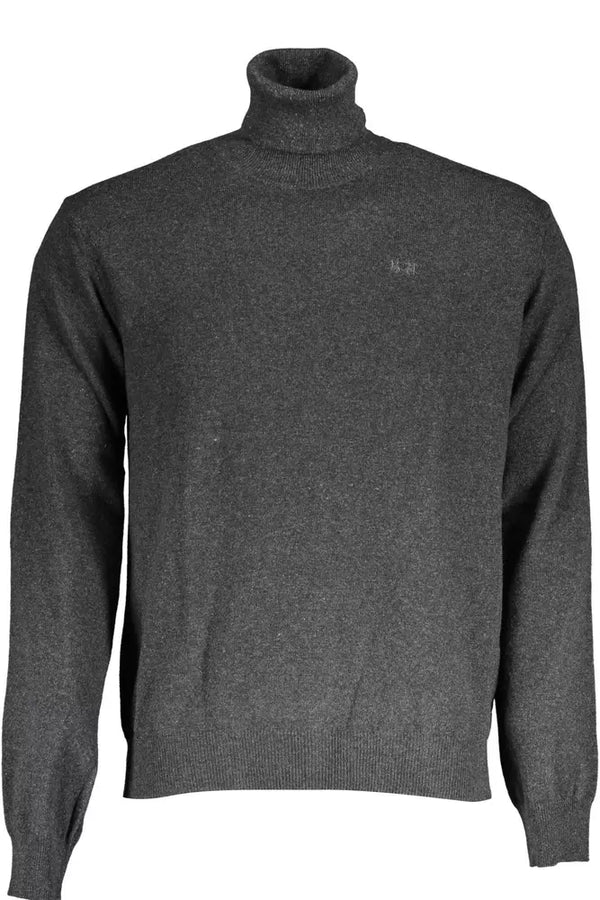 Eleganter Rollkragenpullover mit gestickten Logo