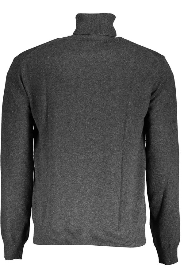 Eleganter Rollkragenpullover mit gestickten Logo