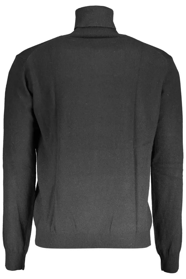 Black Wool Men Sweater