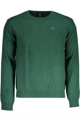 Elegante maglione ricamato verde