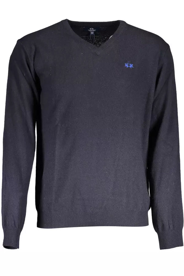 Blue Wool Men Sweater