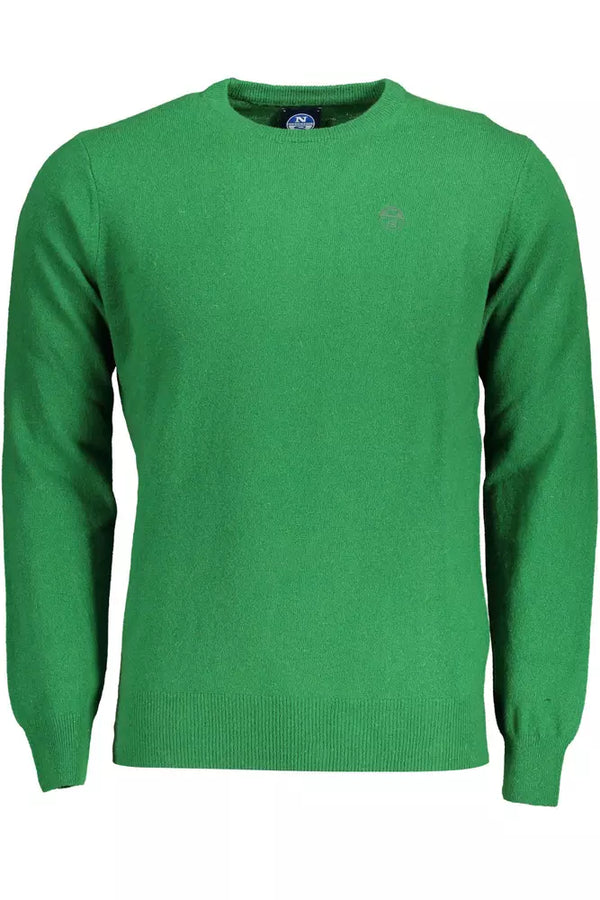 Chic Green Woll-Blend-Pullover für Männer