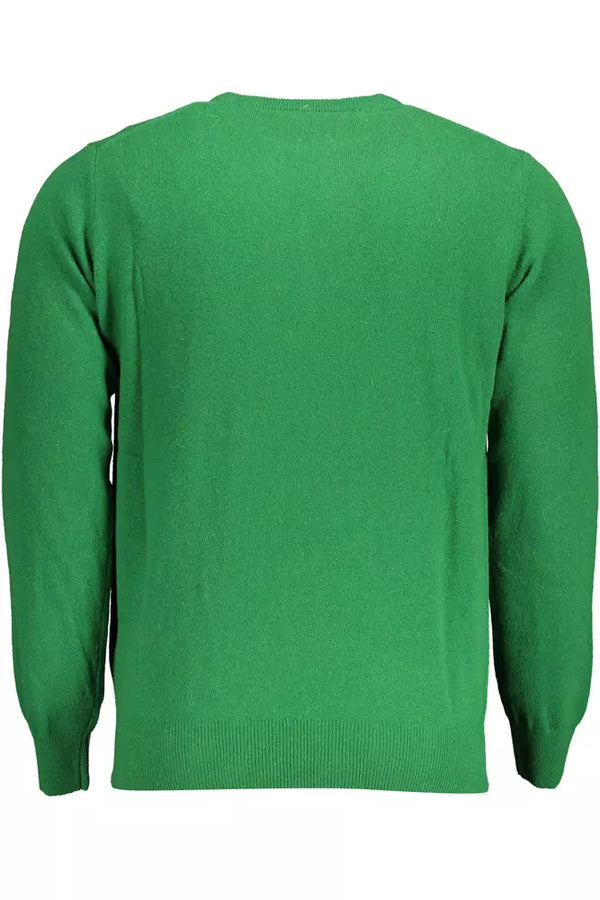 Chic Green Woll-Blend-Pullover für Männer