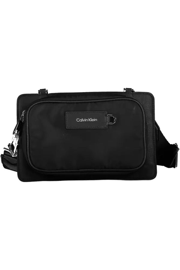 Sleek Black Recycled Shoulder Bag