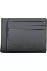 Sleek Black Card Holder with Coin Pocket