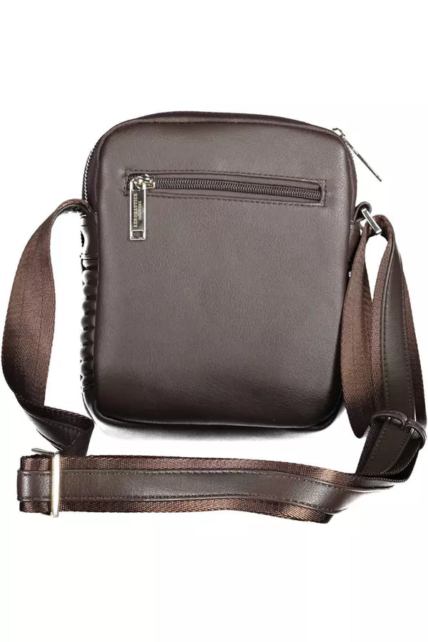 Elegant Brown Shoulder Bag with Contrasting Details