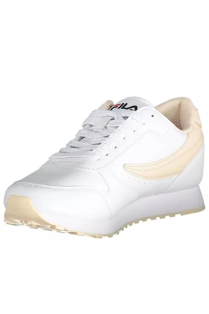 White Polyethylene Women Sneaker