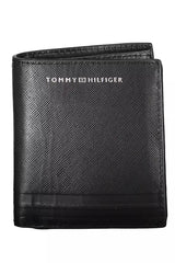 Sleek Black Leather Wallet with Coin Purse