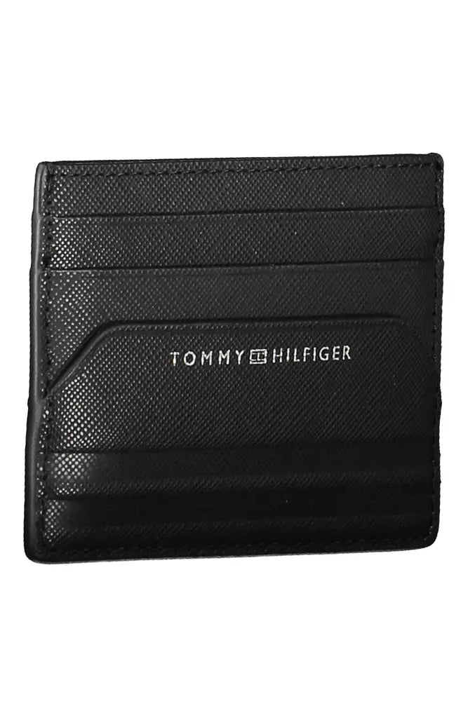 Sleek Black Leather Card Holder